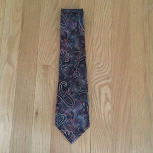 Halston Vintage Italian Silk Paisley Necktie